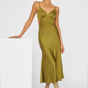 Hello Molly sunrise street midi dress green